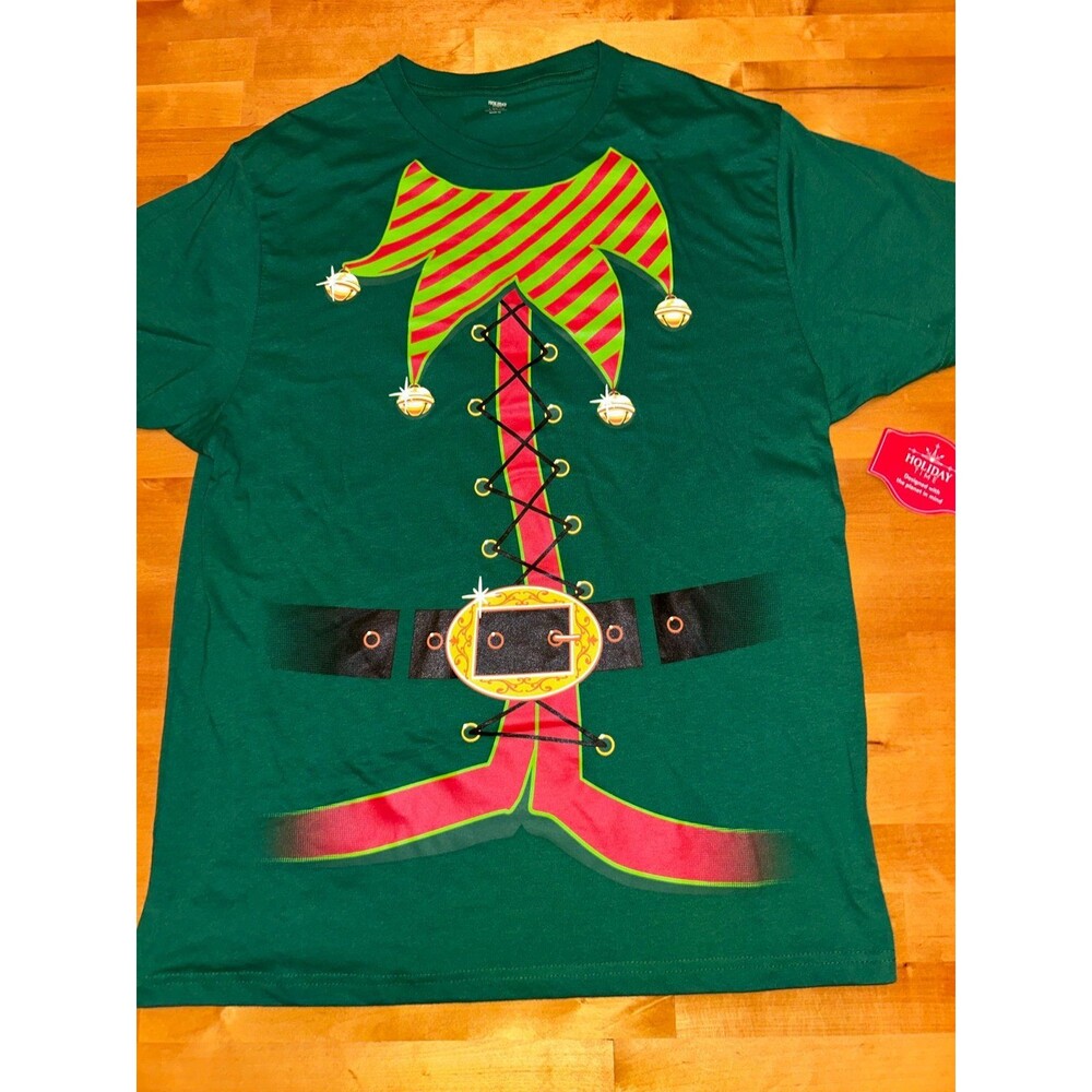 Men’s Holiday Time Brand Elf Style T-Shirt Size Large